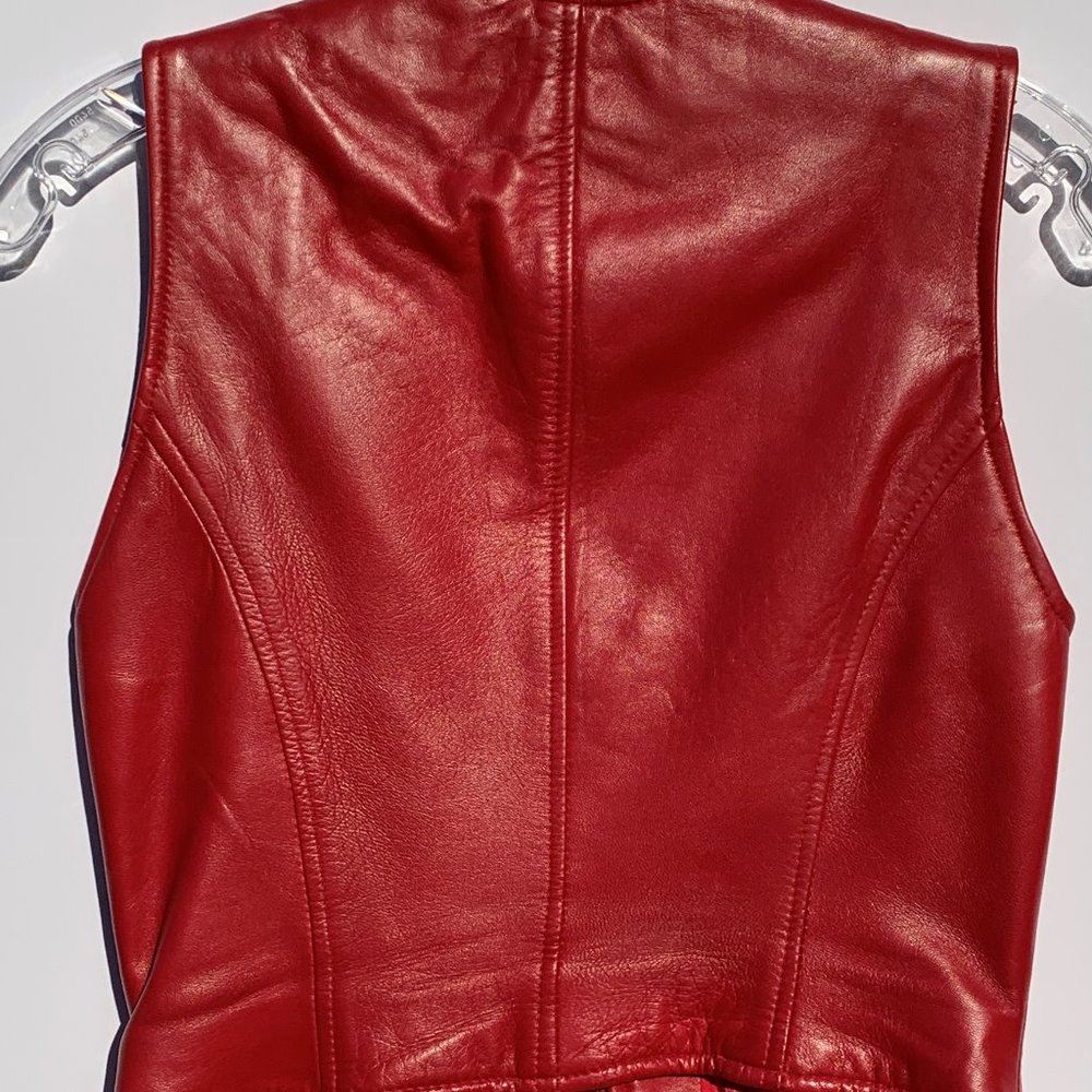 Leather Designer Vest - Picture 2 of 2